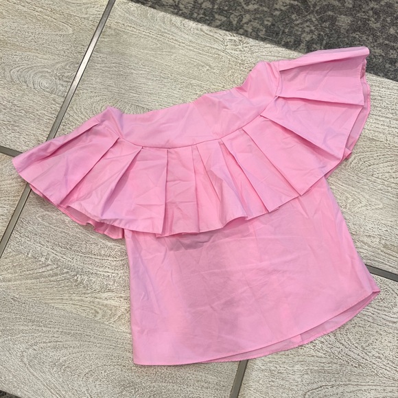 ZARA Pink Ruffled Blouse - Picture 7 of 8